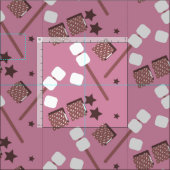 Camping Trip Marshmallows Roastrosa Sterne Stoff (Kachel)