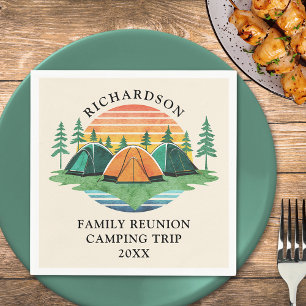 Camping Trip Vintag Sunset Family Wiedersehen Serviette