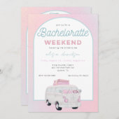 Camping Truck Junggeselinnen-Abschied Einladung (Vorne/Hinten)