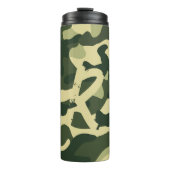 Camping Tumbler | ADD INITIAL Camouflage Kids Teen Thermosbecher (Vorderseite)