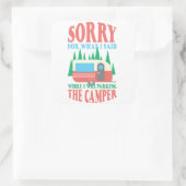 Camping tut mir leid für das, was ich beim Parken  Quadratischer Aufkleber (Tasche)