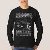 Camping Ugly Christmas Sweater T-Shirt (Vorderseite)