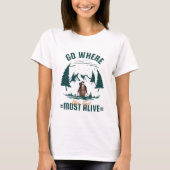 Camping und Abenteuer Funny T-Shirt (Vorderseite)