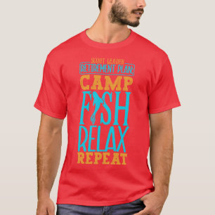 Camping- und Angelruhestandsplan für Pfadfinder-Bl T-Shirt