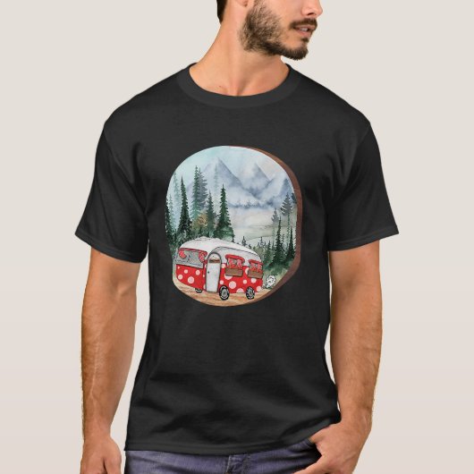 Camping- und Bergsteiger träumen T-Shirt (Vorderseite)