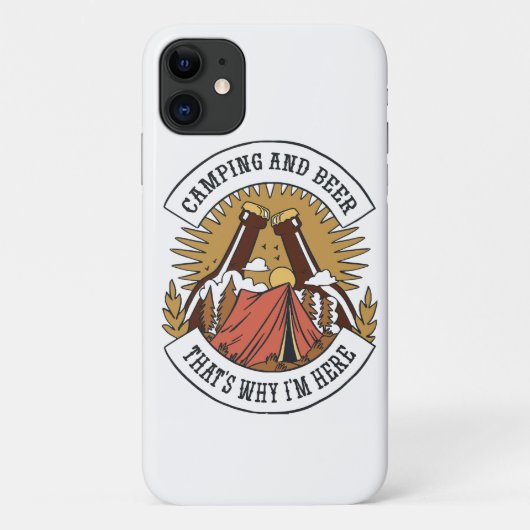 Camping und Bier Case-Mate iPhone Hülle (Rückseite)