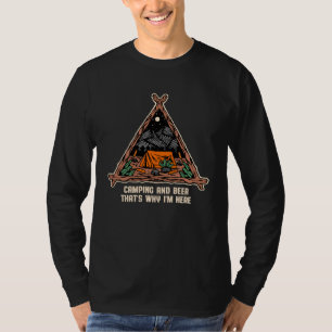 Camping und Bier Deshalb Camper Trinkendes Camp Dr T-Shirt
