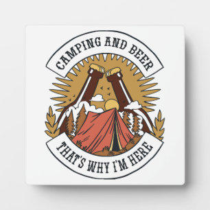 Camping und Bier Fotoplatte