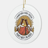 Camping und Bier Keramik Ornament (Links)