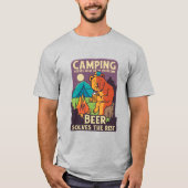 Camping und Bier T-Shirt (Vorderseite)