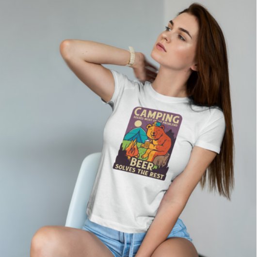 Camping und Bier T-Shirt