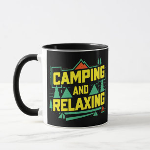 Camping und Entspannung, Tasse im Sommercamp