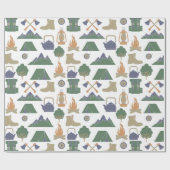 Camping- und Freiluftkampfgeräte Gemustert Geschenkpapier (Flach)