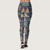 Camping- und Freiluftkampfgeräte Gemustert Leggings (Rückseite)