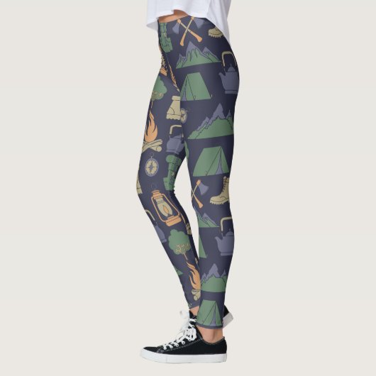 Camping- und Freiluftkampfgeräte Gemustert Leggings (Links)