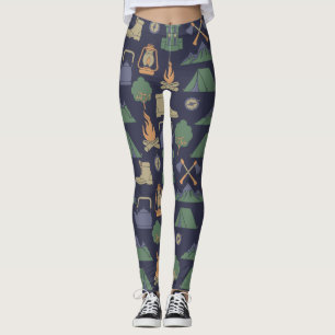 Camping- und Freiluftkampfgeräte Gemustert Leggings