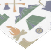 Camping- und Freiluftkampfgeräte Gemustert Tischdecke (Schrägansicht)