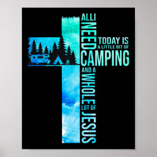 Camping und Jesus Poster
