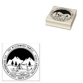 Camping und Pinien Rücksendeadresse Gummistempel (Stempel)