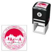 Camping und Pinien Rücksendeadresse Permastempel (Beispiel)