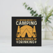 Camping und Trinken (Stehend Vorderseite)