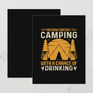 Camping und Trinken Begleitkarte