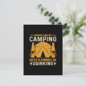 Camping und Trinken Begleitkarte (Stehend Vorderseite)