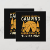 Camping und Trinken Einladung (Vorne/Hinten)