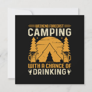 Camping und Trinken Einladung