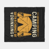 Camping und Trinken Fleecedecke (Vorderseite (Horizontal))