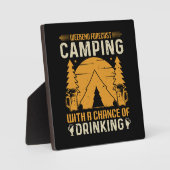 Camping und Trinken Fotoplatte (Vorderseite)