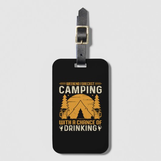 Camping und Trinken Gepäckanhänger (Vorderseite Vertikal)