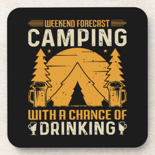 Camping und Trinken Getränkeuntersetzer
