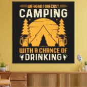 Camping und Trinken Leinwanddruck (Insitu (Wohnzimmer))