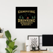 Camping und Trinken Poster (Heimbüro)