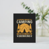 Camping und Trinken Postkarte (Stehend Vorderseite)