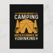 Camping und Trinken Postkarte (Vorderseite)