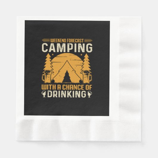Camping und Trinken Serviette (Vorderseite)