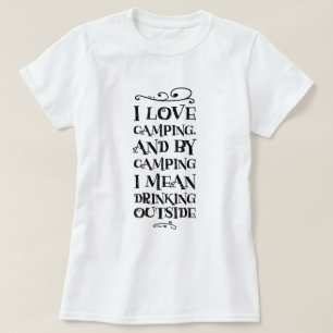 Camping- und Trinken-T-Shirt T-Shirt