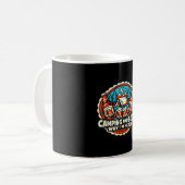 Camping und Trinken, warum ich hier draußen in der Kaffeetasse (Vorderseite Links)