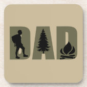 Camping- und Wandervater Getränkeuntersetzer (Vorderseite)