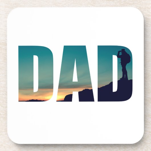 Camping- und Wandervater Getränkeuntersetzer (Vorderseite)