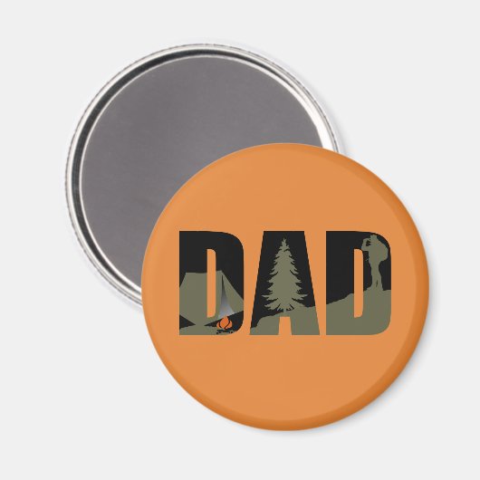 Camping- und Wandervater Magnet (Vorderseite/Rückseite)