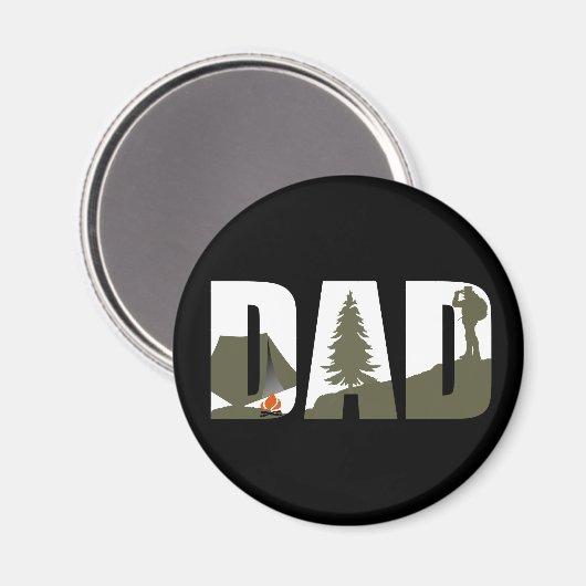 Camping- und Wandervater Magnet (Vorderseite/Rückseite)