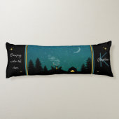 Camping unter dem Sternenmonogramm Seitenschläferkissen (Rückseite)