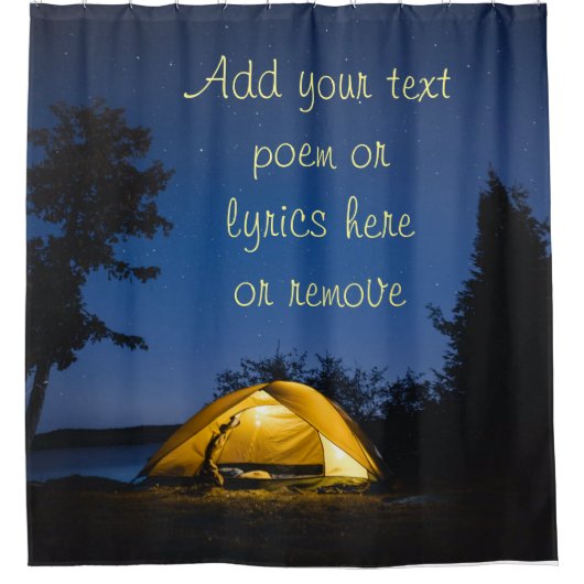 Camping unter den Sternen Duschvorhang (Vorderseite)
