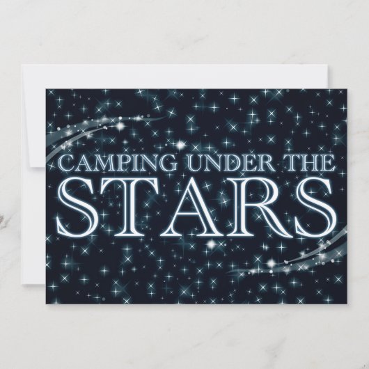 Camping unter den Sternen Einladung (Vorderseite)