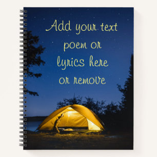 Camping unter den Sternen Notizblock