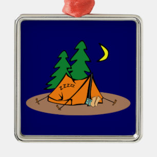 Camping unter den Sternen Ornament Aus Metall