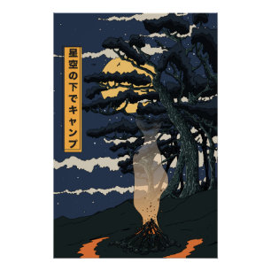 Camping unter den Sternen Poster